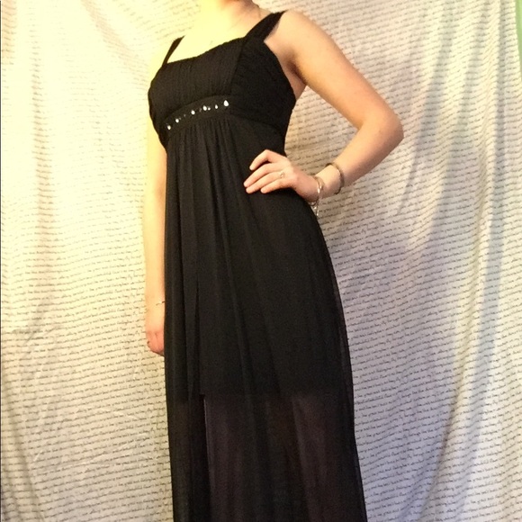Ankle length half sheer dress - Picture 3 of 5
